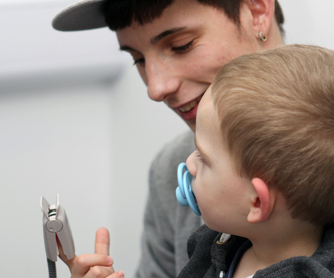 man with his baby