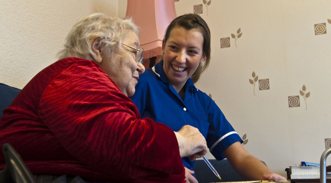 Nurse and elderly patient