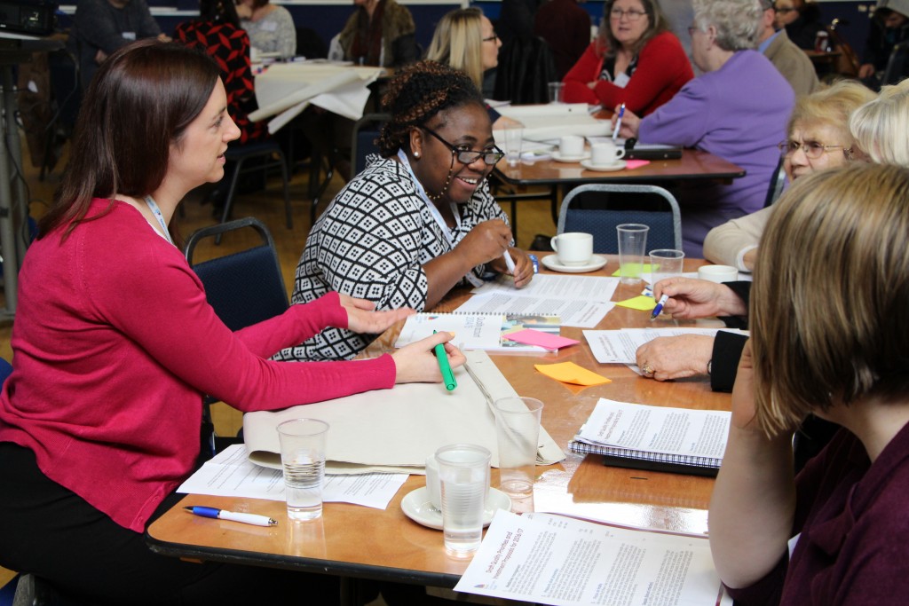 Group of people in discussion