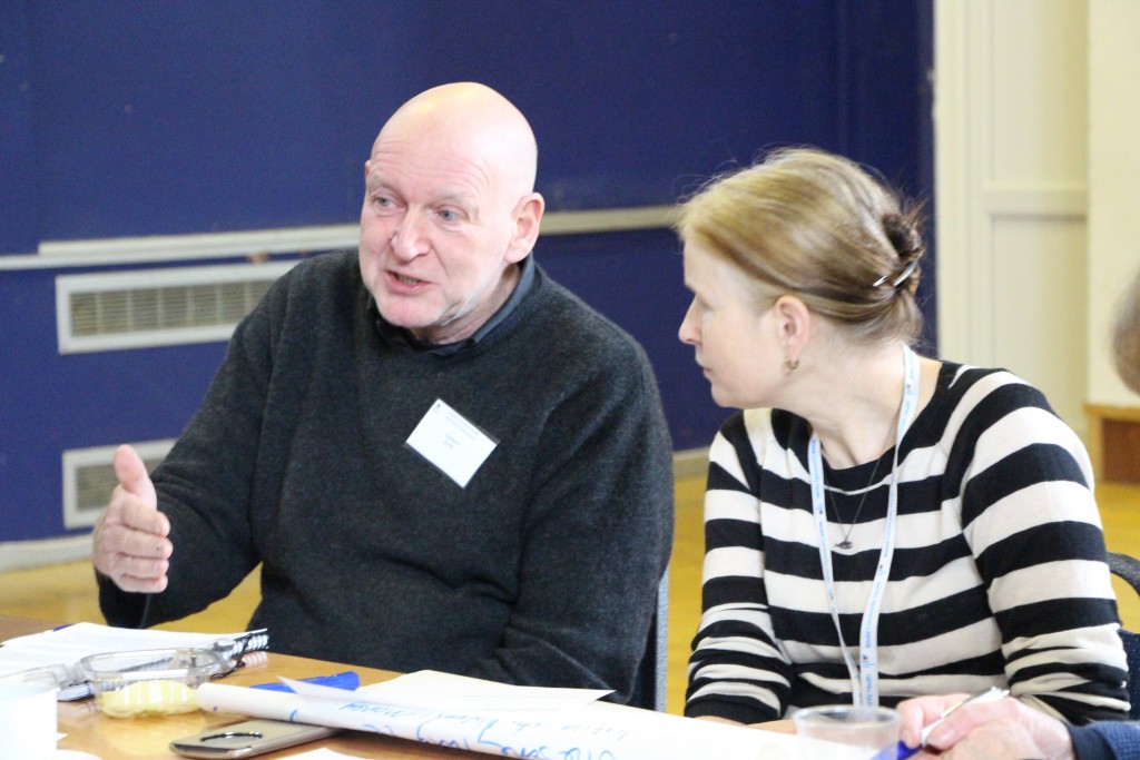 Two people at an event