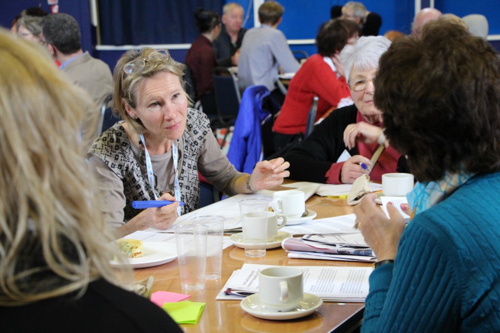 Group of people in discussion